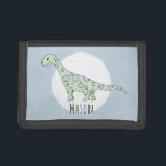 Junge Cool Doodle Jurassic Dinosaurier mit Name Trifold Geldbörse<br><div class="desc">Dieses coole Design ist Teil einer Kollektion mit niedlichen Dinosauriern für Bekleidung und Accessoires für kleine Jungen. Dieses Kinderdesign ist mit einem handgezeichneten Jurassic-Dinosaurier ausgestattet und kann mit dem Namen Ihres Jungen personalisiert werden. Ideal für die erste Brieftasche Ihres Kindes. Karo in unserem Shop für andere Dinosaurier Designs!</div>