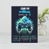 Junge coole Kinder bis zum 5. Geburtstag Einladung (Stehend Vorderseite)