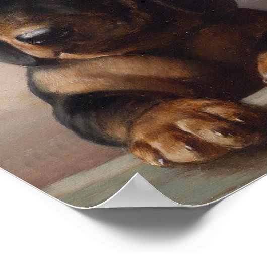 Junge Dackel | Carl Reichert Poster (Ecke)