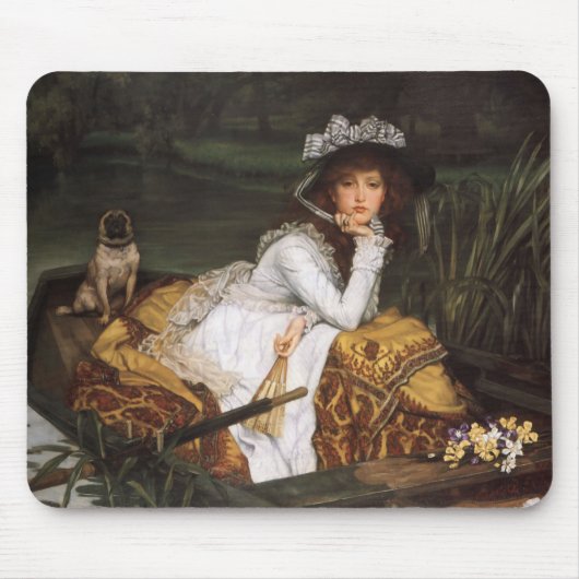 Junge Dame in einem Boot Mousepad (Vorne)