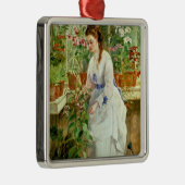 Junge Dame in einem Konservatorium Silbernes Ornament (Rechts)