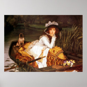 Junge Dame in einer Boot ~ James Tissot ~ schönen Poster