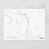 Junge Dame mit Rose Postkarte (Rückseite)