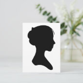 Junge Dame Silhouette Postkarte (Stehend Vorderseite)
