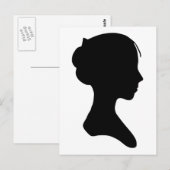 Junge Dame Silhouette Postkarte (Vorne/Hinten)