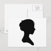 Junge Dame Silhouette Postkarte (Vorne/Hinten)
