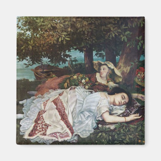 Junge Damen am Seine-Ufer (Sommer) Magnet (Vorne)