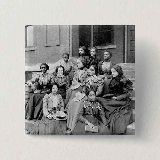 Junge Damen bei Fisk, 1890s Button (Vorderseite)