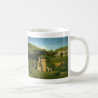 Junge Damen des Dorfes Kaffeetasse
