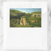 Junge Damen des Dorfes Rechteckiger Aufkleber (Tasche)