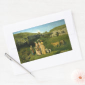 Junge Damen des Dorfes Rechteckiger Aufkleber (Umschlag)