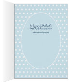 Junge dankt dir Heilige Kommunion Card - Braune Ha (Innen (Rechts))