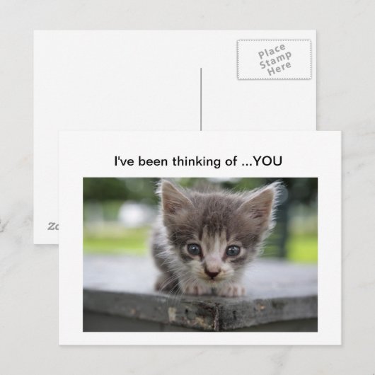 Junge denkt an dich postkarte (Vorne/Hinten)