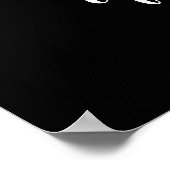 Junge der 60er Jahre Typografie Schwarz-weiß Poster (Ecke)