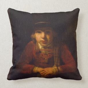 Junge, der durch das Fenster, c.1647 schaut Kissen