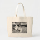 Junge, der eigenhändig Antilope füttert Jumbo Stoffbeutel (Vorne)