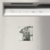 Junge, der ein Holzschwert hält Magnet (In Situ (Geschirrspüler))