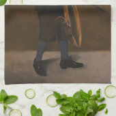 Junge, der ein Schwert hält (von Edouard Manet) Geschirrtuch (Gefaltet)