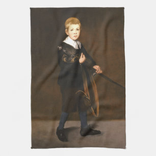 Junge, der ein Schwert hält (von Edouard Manet) Geschirrtuch