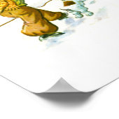 Junge, der einen Schneeball wirft Poster (Ecke)