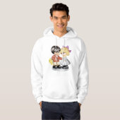 Junge, der einer Girl-Blume Mens Hoodie gibt (Vorne ganz)