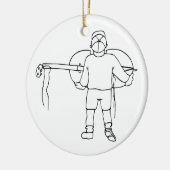 Junge, der gebrochene aufrechte keramikornament (Links)