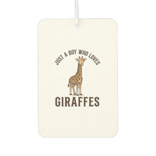 Junge, der Giraffen liebt Vintage-Stich-Shirt_1 Autolufterfrischer