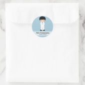 Junge der heiligen Kommunion * Wählen Sie Ihre Hin Runder Aufkleber (Tasche)