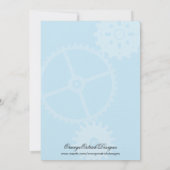 Junge der Roboter-Babyparty-Einladungs-| Einladung (Rückseite)