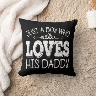 Junge, der seinen Daddy liebt, Coole Kids Geburtst Kissen