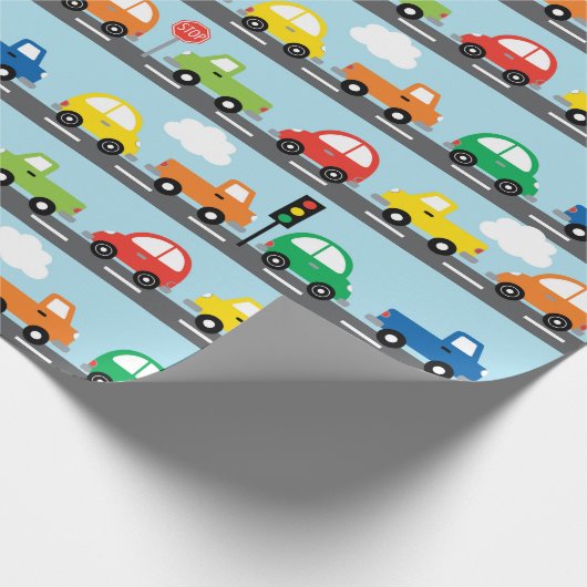 Junge des Transport-(Stau) Geschenkpapier (Ecke)