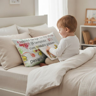 junge Designer Kinder handgezeichnete Kunst Lendenkissen