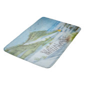 Junge, die den Strand laufen Badematte (Schrägansicht)