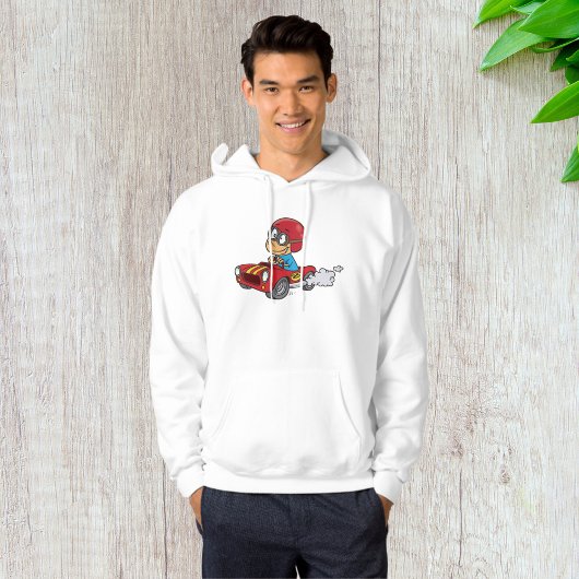 Junge, die Red Race Car fahren Hoodie
