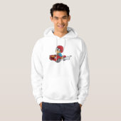 Junge, die Red Race Car fahren Hoodie (Vorne ganz)