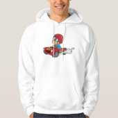 Junge, die Red Race Car fahren Hoodie (Vorderseite)