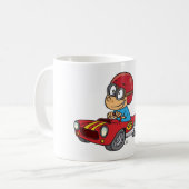 Junge, die Red Race Car fahren Kaffeetasse (Vorderseite Links)