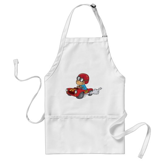 Junge, die Red Race Car fahren Schürze (Vorne)