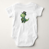 Junge Dinosaurier 1. St. Patrick's Day Baby Strampler (Rückseite)