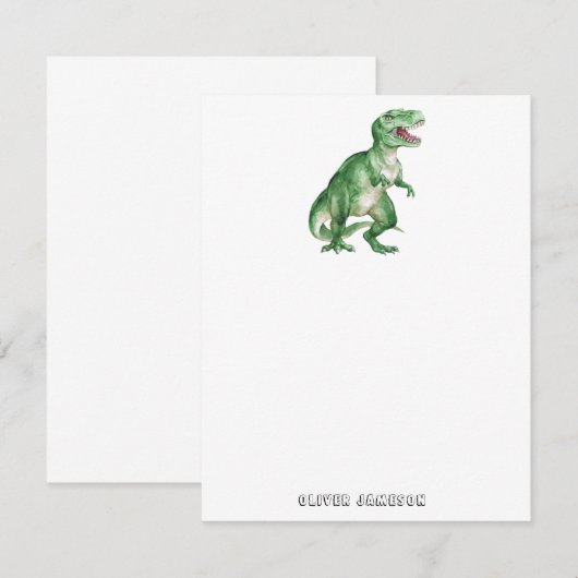 Junge Dinosaurier Mitteilungskarte (Vorne/Hinten)