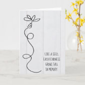 Junge Doodle auf Holz danke Karte (Gelbe Blume)