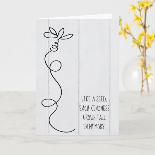 Junge Doodle auf Holz danke Karte (Gelbe Blume)