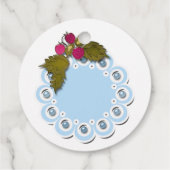 Junge Dusche blaue Perlen Erdbeere niedlich Geschenkanhänger (Rückseite)