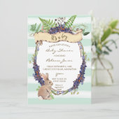 Junge Dusche Einladung Waldkaninchen (Stehend Vorderseite)