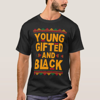 Junge ed and Black Afro Black History Mont Melani T-Shirt
