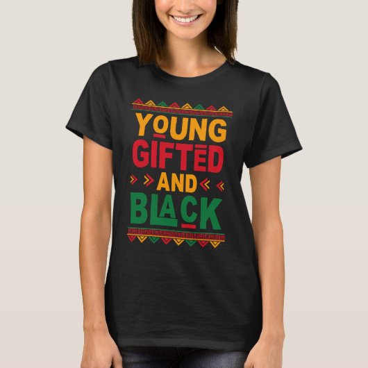 Junge ed and Black Afro Black History Mont Melani T-Shirt (Vorderseite)