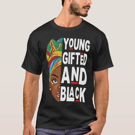 Junge ed and Black Afro Black History Mont Melani T-Shirt (Vorderseite)