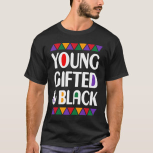 Junge ed and Black Afro Black History Mont Melani T-Shirt