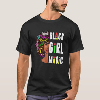 Junge Ed Black Girl Magie und schwarze Geschichte T-Shirt