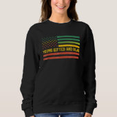 Junge Ed und schwarze Geschichte - US Flag Afrika  Sweatshirt (Vorderseite)